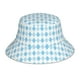 thumbnail image 1 of Balery Blue and White Squares Sombreros para el sol para hombre y mujer, sombrero de pescador con UPF 50+, 1 of 6