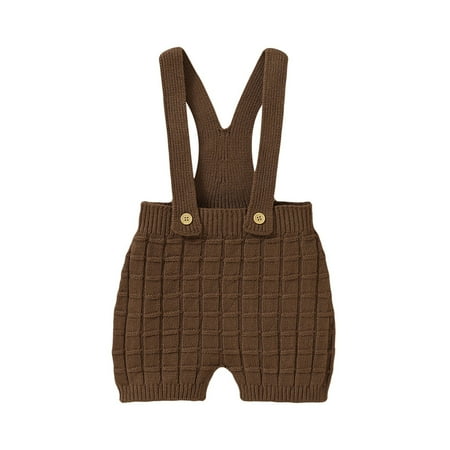 

Gender Neutral Zipper Baby Boy Rompers 9-12 Months Baby Knit Romper Cotton Sleeveless Strap Boy Girl Solid Sweater Clothes Baby Jumpsuit