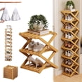 thumbnail image 2 of The 9-Tier No-Assembly Bamboo Rack, 2026 New Foldable Vertical Storage Organizer, Eco-Friendly, Durable, and Beautiful, No Installation Required, for Entryway Closet Dorm (Nature,2 Tier), 2 of 8