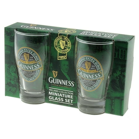 Guinness Beer Glasses - Guinness Ireland Mini Glass Pints 2 Pack