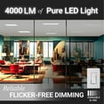 thumbnail image 2 of NUWATT 2 Pack 1x4 FT LED Surface Mount Panel 120-277V Universal Voltage, 3CCT 3000K/4000K/5000K Selectable, 4000LM, 40W, Internal Driver, 0-10V Dimmable, 12x48 Inch Flush Mount Ceiling Light, 2 of 9