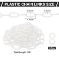 thumbnail image 2 of Uxcell Plastic Chain Links 10ft Safety Chains Chains Barriers 0.24" White, 2 of 7