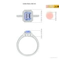 thumbnail image 4 of ANGARA Natural 1.5 ct Tanzanite Engagement Ring with Diamond Halo in 14K White Gold for Women (Size-8x6mm) | December Birthstone, Anniversary, Jewelry Gift for Women | Natural Tanzanite Ring, 4 of 8