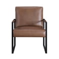 thumbnail image 4 of Lexicon Brynda Faux leather Accent Chair in Brown, 4 of 11