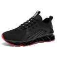 thumbnail image 3 of Men's Breathable Knit Blade-Sole Sneakers, Lightweight Lace-Up Athletic Shoes with Shock Absorption for Running, Gym, and Casual Streetwear, 3 of 10