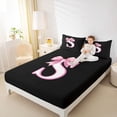 thumbnail image 3 of Erosebridal Cute Pink Bowknot Bed Sheets,Princess Bowtie Letter S King Sheets For Girls Kids 4pcs, 3 of 6