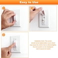 thumbnail image 4 of 2 Pack Light Switch Cover Guard,White Wall Light Switch Lock, Child Proof Wall Switch Cover Keeps Lights or Switches from Being Accidentally Turned On or Off, 4 of 7