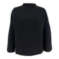 thumbnail image 3 of Women's Turtleneck Long Sleeve Ribbed Knit Pullover Sweater Jumper Top (Black S), 3 of 4