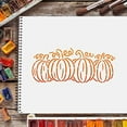 thumbnail image 4 of Pumpkin Stencils Decoration Template Plastic Four Pumpkins Drawing Painting Stencils Rectangle Reusable Stencils for DIY Thanksgiving Halloween Pumpkin Crafts and Decor, 4 of 7
