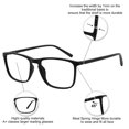 thumbnail image 3 of OCCI CHIARI Men's Black Readers 1.25 Lightweight Reading Glasses 1.0 1.25 1.5 1.75 2.0 2.25 2.5 2.75 3.0 3.5 4.0 5.0 6.0(Black 1.25)with Acrylic Lens, 3 of 6