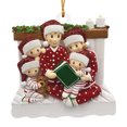 thumbnail image 1 of Decoraciones de Árbol de Navidad Personalizado Familia Bebé Lectura Colgante Conmemorativo, Bucle de Metal para Bolso de Coche Sala de Estar Árbol Puerta Pared Corona Patio, Escribir Nombre Y Mensaje, 1 of 5