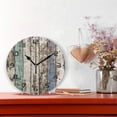 thumbnail image 2 of Dreamtimes Vintage Wood Grain Wall Clock, 10 Inch Silent Non Ticking Round Clock Oil Painting Clock Easy to Read Clock for Living Room Bedroom Bathroom Home Decor, 2 of 7