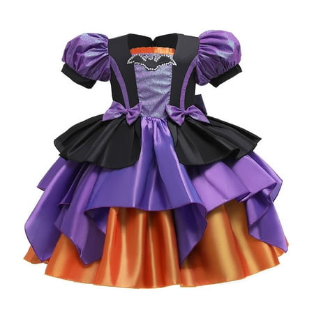 

Tejiojio Girls and Toddlers Soft Cotton Clearance Toddler Baby Girl Princess Bridesmaid Pageant Gown Halloween Party Wedding Dress