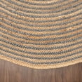 thumbnail image 3 of Superior Braided Jute Handwoven Indoor Outdoor Area Rug, 4' Round, Light Blue, 3 of 5