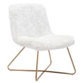thumbnail image 5 of Duhome Cozy Slipper Papasan Accent Chair Plush Fur with Gold Metal Legs for Living Room Bedroom White 1 Pcs, 5 of 8