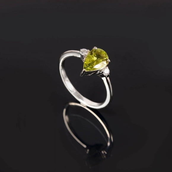 Natural High Quality Peridot Ring, Designer Ring, Gift For Girls, Peridot Sterling Silver Ring, Beautiful Jewelry, Genuine Peridot Ring,