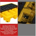 thumbnail image 6 of Modular Spill Platform with Drain, Anti Slip Detachable Leakproof Oil Barrel Tray, Plastic Containment Pallet for Factory Garage Stack Paint Bucket (Color : Yellow, Size : 33.5x33.5x5.5cm), 6 of 8