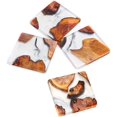 thumbnail image 1 of 3" S Boisson Ensemble de 4 Bois de Pin et Résine Absorbante Protection de Table pour Verrerie ration Cadeau Ensemble, 1 of 7