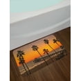 thumbnail image 2 of Vintage Beach Bath Mat, Photo of Palm Trees at Manhattan Beach in Los Angeles Sunset Silhouette Art, Plush Bathroom Decor Mat with Non Slip Backing, 29.5" X 17.5", Multicolor, by Ambesonne, 2 of 2
