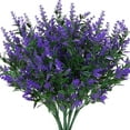 thumbnail image 2 of ZOELNIC Artificial Lavender Outdoor Plants 16Pcs UV Resistant Fake Flowers Purple Faux Lavender Plastic Greenery Stems Decor for Home Garden Front Porch Planters Decoration, 2 of 12