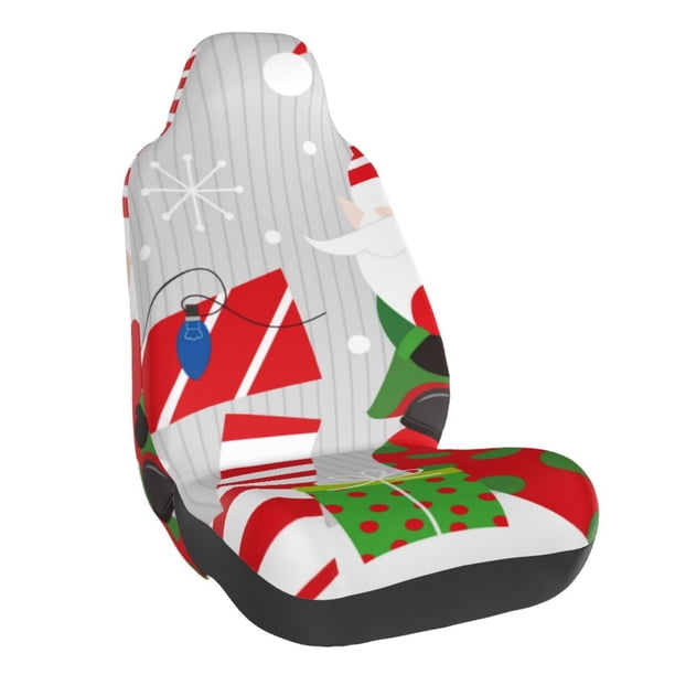 Balery Christmas Gnome With Love Funda de Asiento para Auto con Diseño - Cubierta Frontal Suave y Transpirable con Protector Antideslizante- 1 Unidad
