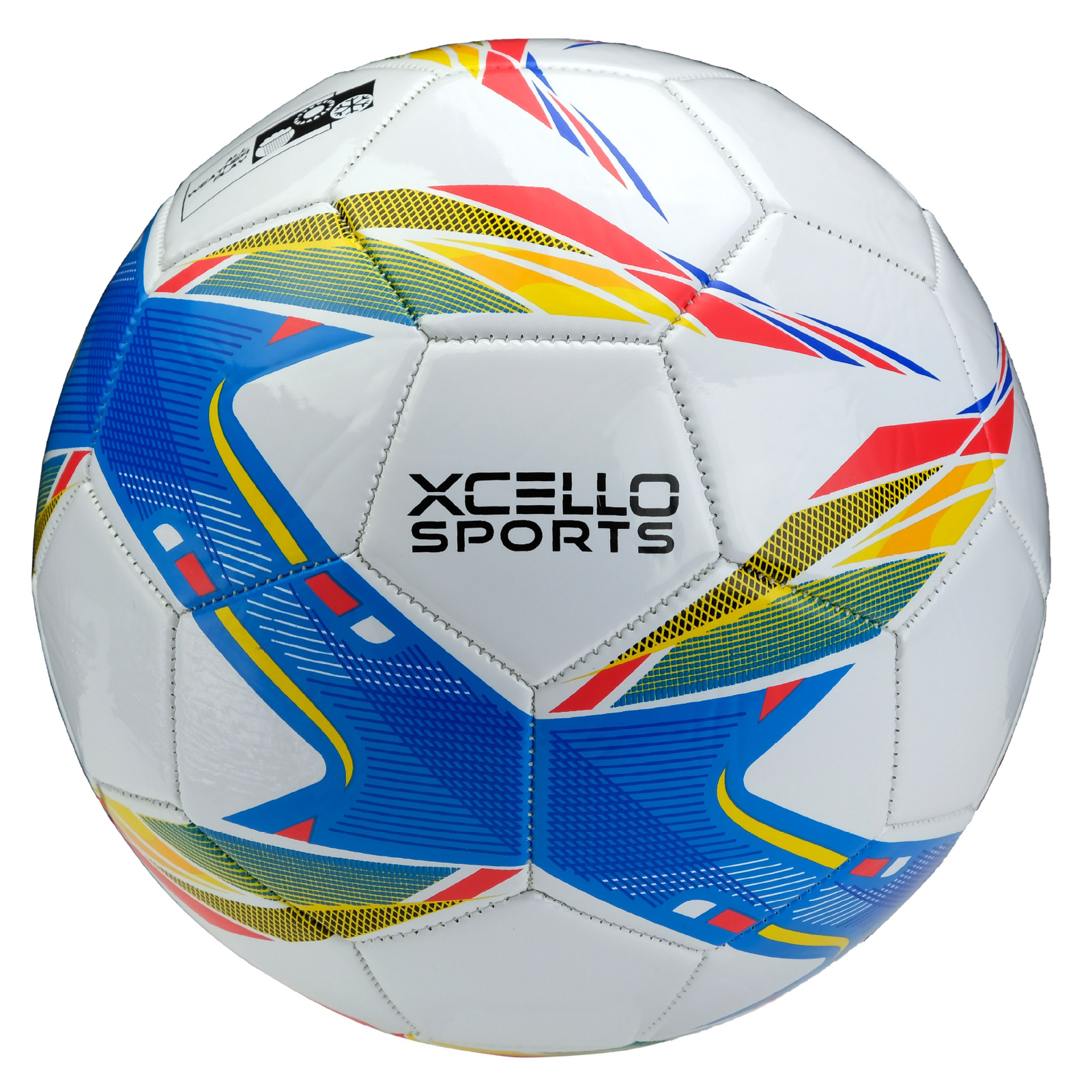Xcello Sport Size Soccer Ball Assorted Colors with Pump (Pack of 12) 