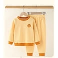 thumbnail image 3 of DGQPLPD Toddler Boy Outfit Set Winter Outfit Set for Toddlers with Long Sleeve Top and Comfortable Pants for Boys Casual Wear 5-6 Years Yellow, 3 of 3