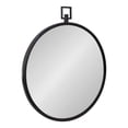 thumbnail image 1 of Kate and Laurel Tabb Round Framed Mirror, Black 24x28, 1 of 8