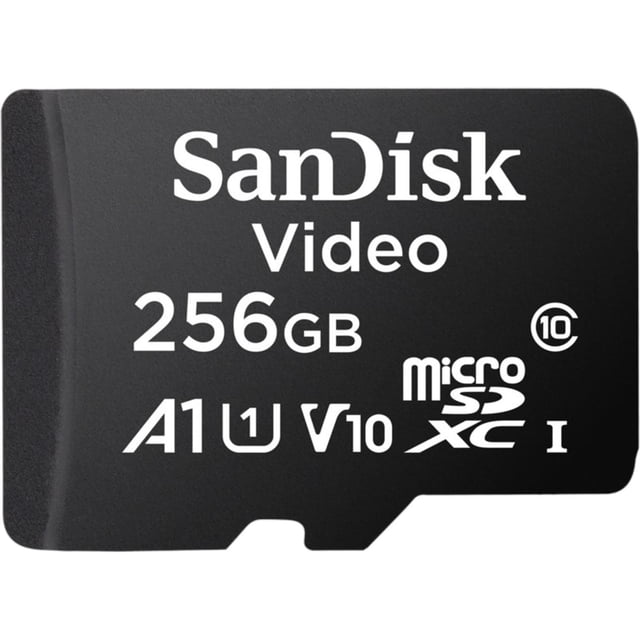 Memoria Sandisk MicroSD Video 256 GB Grabación 24/7 Negro