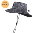 thumbnail image 1 of Sombrero de ala ancha transpirable impermeable al aire libre UPF 50+ protección solar Meshi sombrero para el sol para viajes pesca, 1 of 7