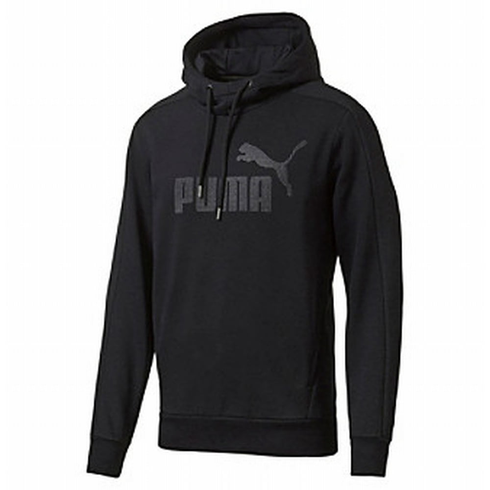 PUMA - NEW Charcoal Gray Mens Size Small S Hooded Logo-Front Sweater ...