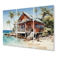thumbnail image 2 of Designart "Tropical Retreat in the Caribbean II" Beach & Ocean Metal Art Print Set, 2 of 5