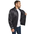 thumbnail image 3 of Men's Tommy Jeans Black Brooklyn Nets Jacob Chain Stitch Applique Full-Snap Varsity Jacket, 3 of 3