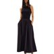 thumbnail image 2 of Lucakuins - Vestido de verano para mujer, sin mangas, sin mangas, informal, de talla grande, con cuello redondo, minivestido de verano, ajuste holgadonea A, vestido de fiesta, playa, bohemio Lucakuins moda, 2 of 5