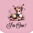 thumbnail image 4 of Inktastic 1st Birthday Cottagecore Baby Girl Deer Girls Baby Bib, 4 of 4