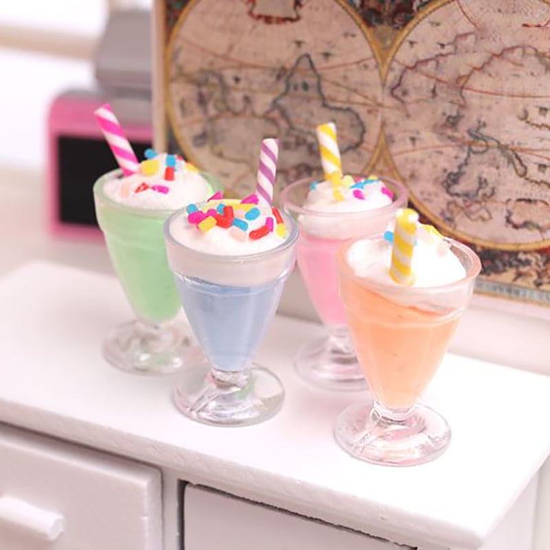 100 Pieces Mini Resin Ice Cream For Dollhouse - Tiny Food Decor For Crafts & Miniatures
