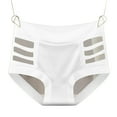 thumbnail image 2 of Women's Briefs Underwear Mesh Panties for Women Seamless Briefs Comfy Breathable Body Shaper Shapewear Underwear White L, 2 of 5