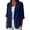 Navy, variant on TEAJOPSUU Women's Cotton Linen Blazers Casual Single Button Notched Lapel Suit Jackets with Patch Pockets Relaxed Fit Blouses for Work Business Khaki