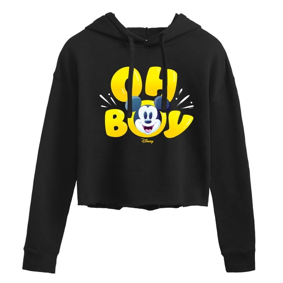 Disney - Oh Boy Mickey Face Cropped Graphic Hoodie