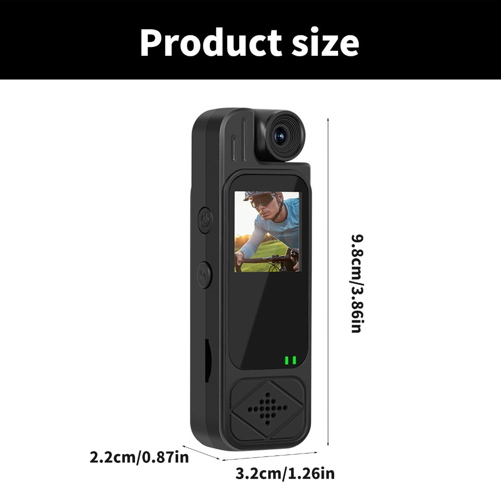 Tizuqe Pocket Video Camera Miniature Recording Device With 180° Rotating Lens 1200mAh