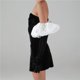 thumbnail image 4 of Moda mujer sólido manga larga Puff manga terciopelo vestido elegante fuera del hombro apretado vestido largo de fiesta Fridja  NMB2836, 4 of 8