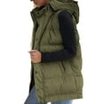 thumbnail image 2 of Arvbitana Women’s Padded Vest Sleeveless Zip Up Hooded Puffer Gilet Fall Winter Open Front Down Hoodies Warm Quilted Coat Outwear Tops, 2 of 4