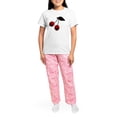 thumbnail image 4 of CafePress - Skull Cherries Women's Light Pajamas - Women's Short Sleeve Print T-Shirt and Pants Light Cotton Pajama Set, 4 of 7