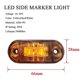 thumbnail image 3 of 2 uds 12v 24v luces led de posición lateral luz trasera de advertencia luces externas de coche remolque camión amarillo naranja blanco rojo, 3 of 5