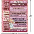 thumbnail image 5 of Daughter Blanket Gift, Daughter Blanket Gift from Mom Dad, Thanksgiving Birthday Christmas Flannel Blankets 60"x50" Gift for Daughter, 5 of 6