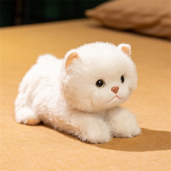 Cat Plush Toy Stuffed Animal Kitten Pillow, Soft Plush Cat Doll Home Decor, Cute Lying Cat Plushie For Room Decoration, Office, Or Gifting, Cat Plush Toy For Collectors And Fans