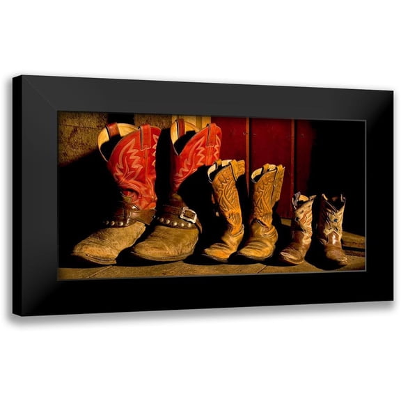 Dawson, Robert 14x9 Black Modern Framed Museum Art Print Titled - Family of Boots