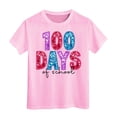 thumbnail image 1 of Chemises pour Tout-Petits Garçon Fille Mode Décontractée Imprimé Col Rond Manches Courtes T-Shirt Hauts pour Filles, T-Shirts Roses 8 Ans-9 Ans, 1 of 4