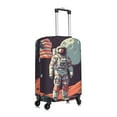 thumbnail image 3 of Daiia Astronaut With American Flag Luggage Cover, Thickened Washable Travel Luggage Covers, Elastic Unique Baggage Covers for 18-20 inch Luggage-Medium, 3 of 9