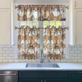 thumbnail image 3 of Dog Print Kitchen Curtains 36 Inch Short - 3 Panel Set, Cute Puppy & Floral Design, Rod Pocket Pet Lover Curtains 100% Polyester, Paw & Bone Pattern for Kitchen, Living Room, Bedroom, Easy Wash, 3 of 6